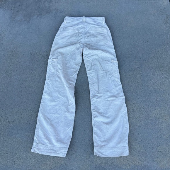 American Eagle Size 000 Women Corduroy Cargo Pants Wide Leg - Picture 2 of 10